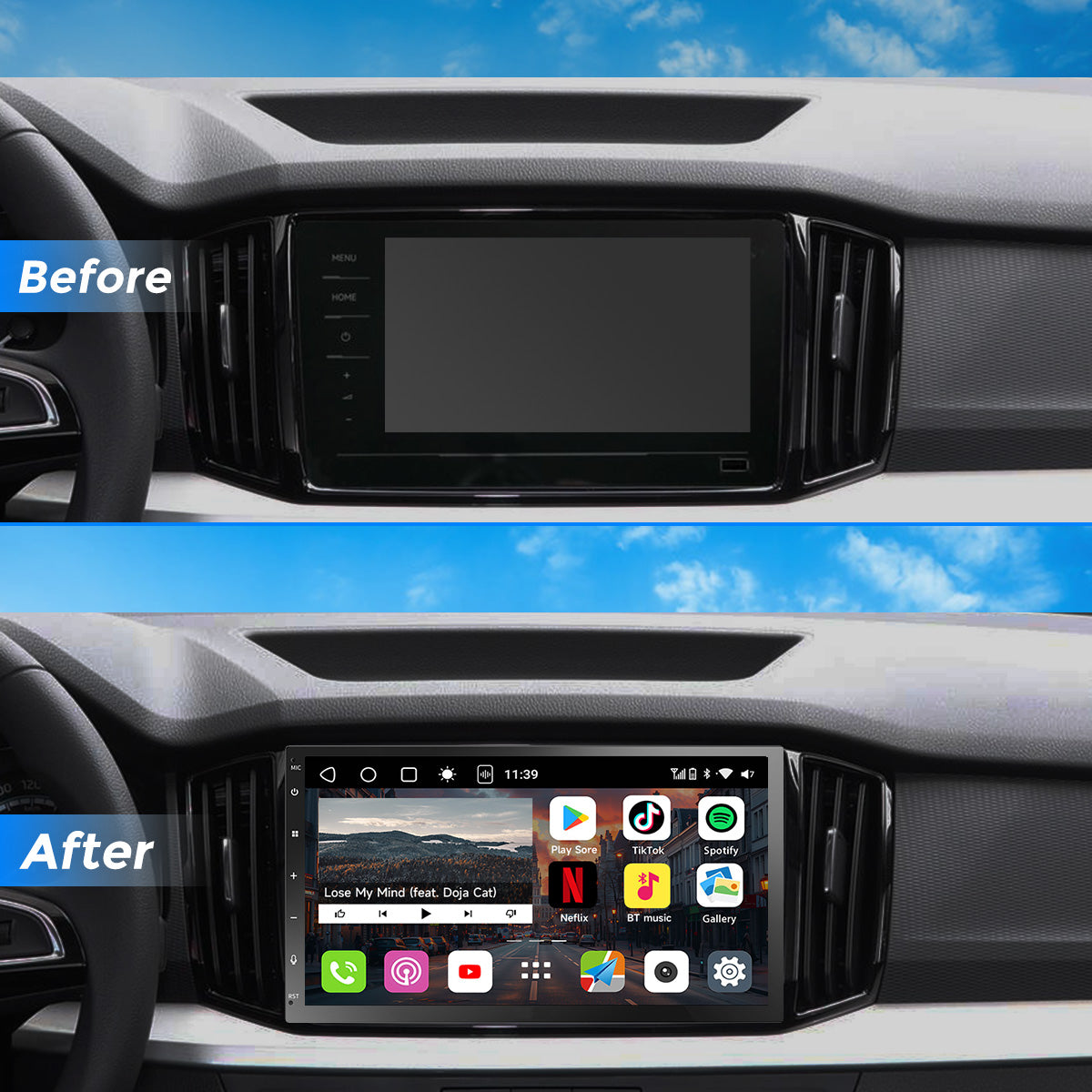 VIBE 7" Double DIN Android Car Universal Radio