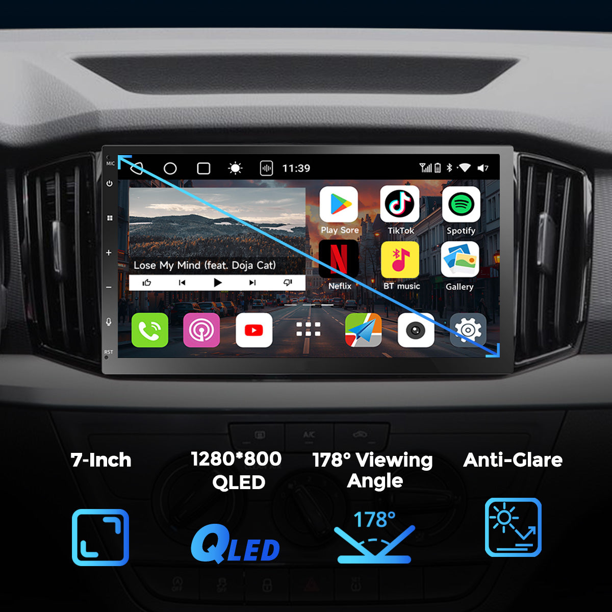 VIBE 7" Double DIN Android Car Universal Radio