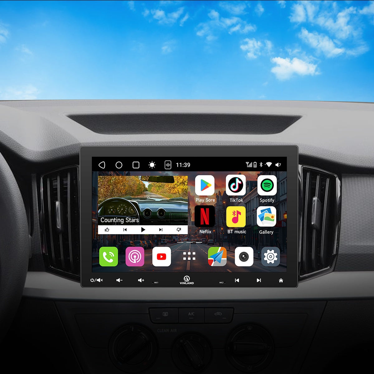 VIBE 10.1" Single DIN Android Car Universal Radio