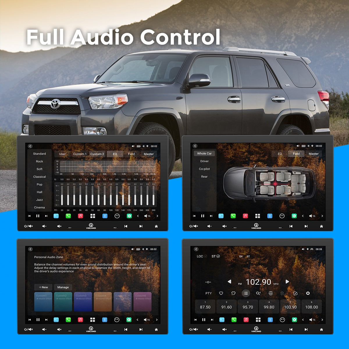 VIBE 10.1" Single DIN Android Car Universal Radio