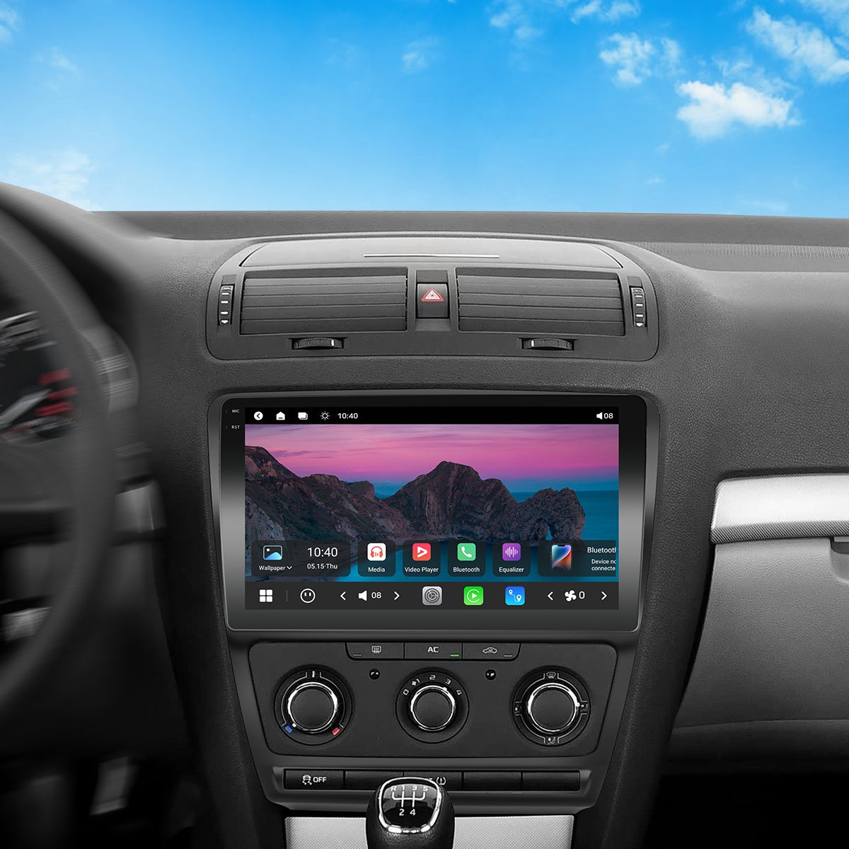 VISTA 10” Custom-Fit Car Stereo Škoda Octavia 2007-2014