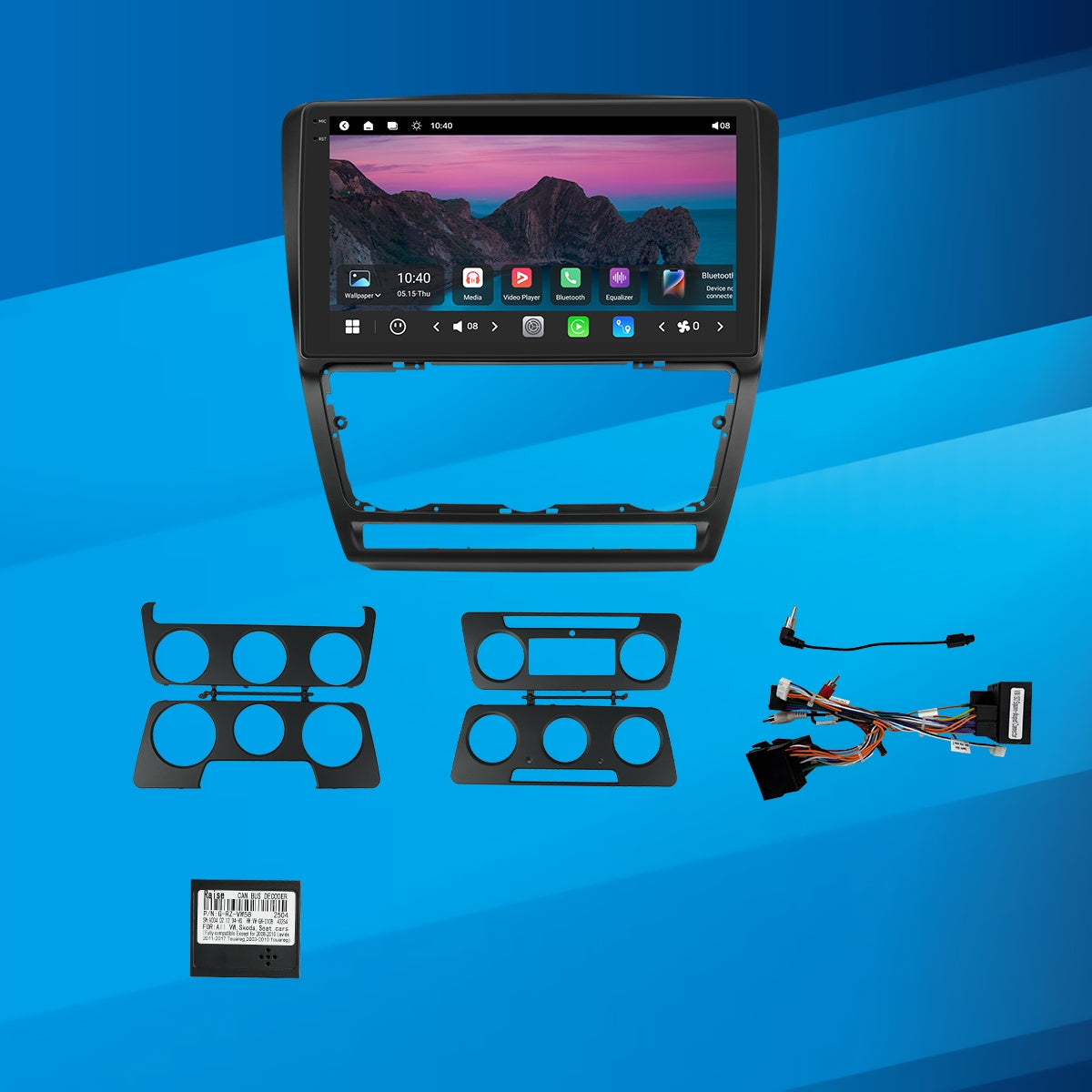 VISTA 10” Custom-Fit Car Stereo Škoda Octavia 2007-2014