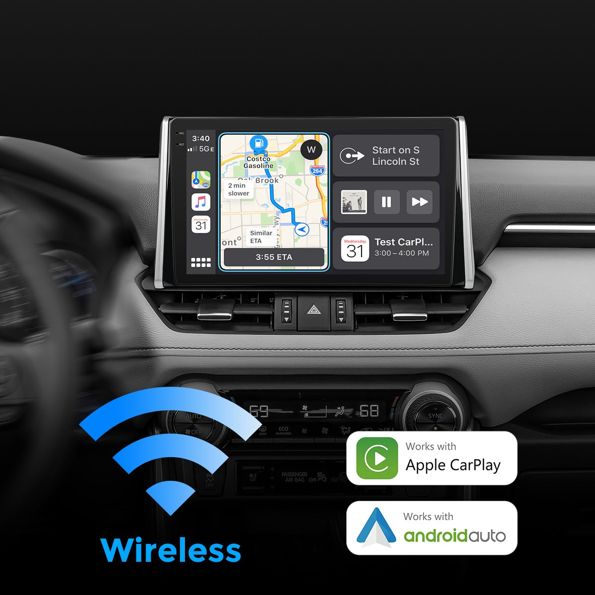 VISTA 10” Custom-Fit Car Stereo Toyota RAV4 2019-2022