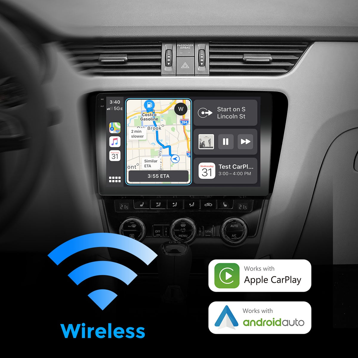 VISTA 10” Custom-Fit Car Stereo for Škoda Octavia 2015-2018