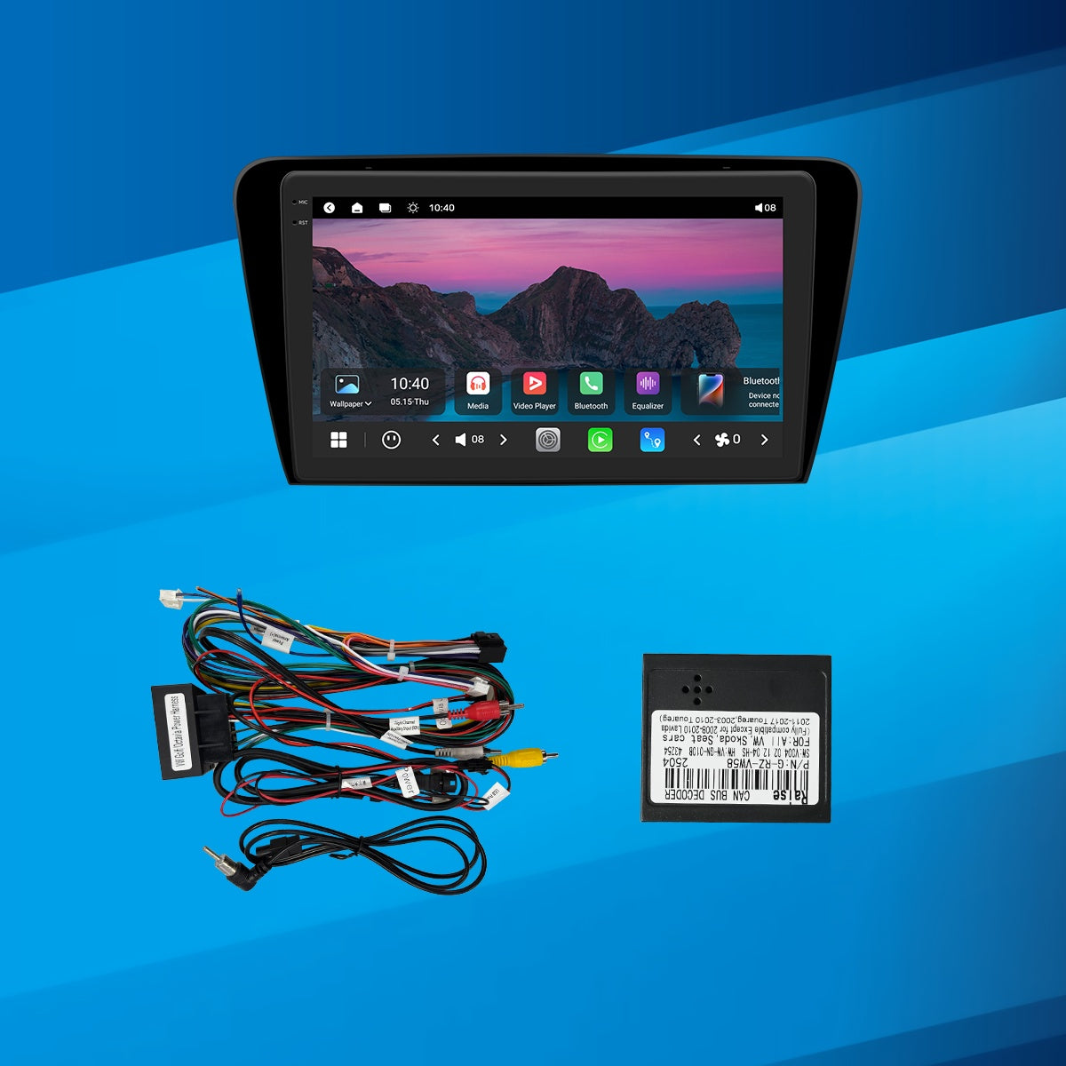 VISTA 10” Custom-Fit Car Stereo for Škoda Octavia 2015-2018