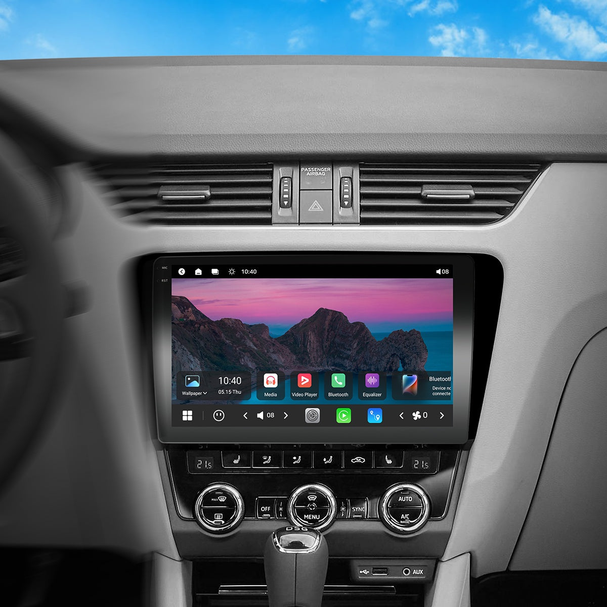 VISTA 10” Custom-Fit Car Stereo for Škoda Octavia 2015-2018