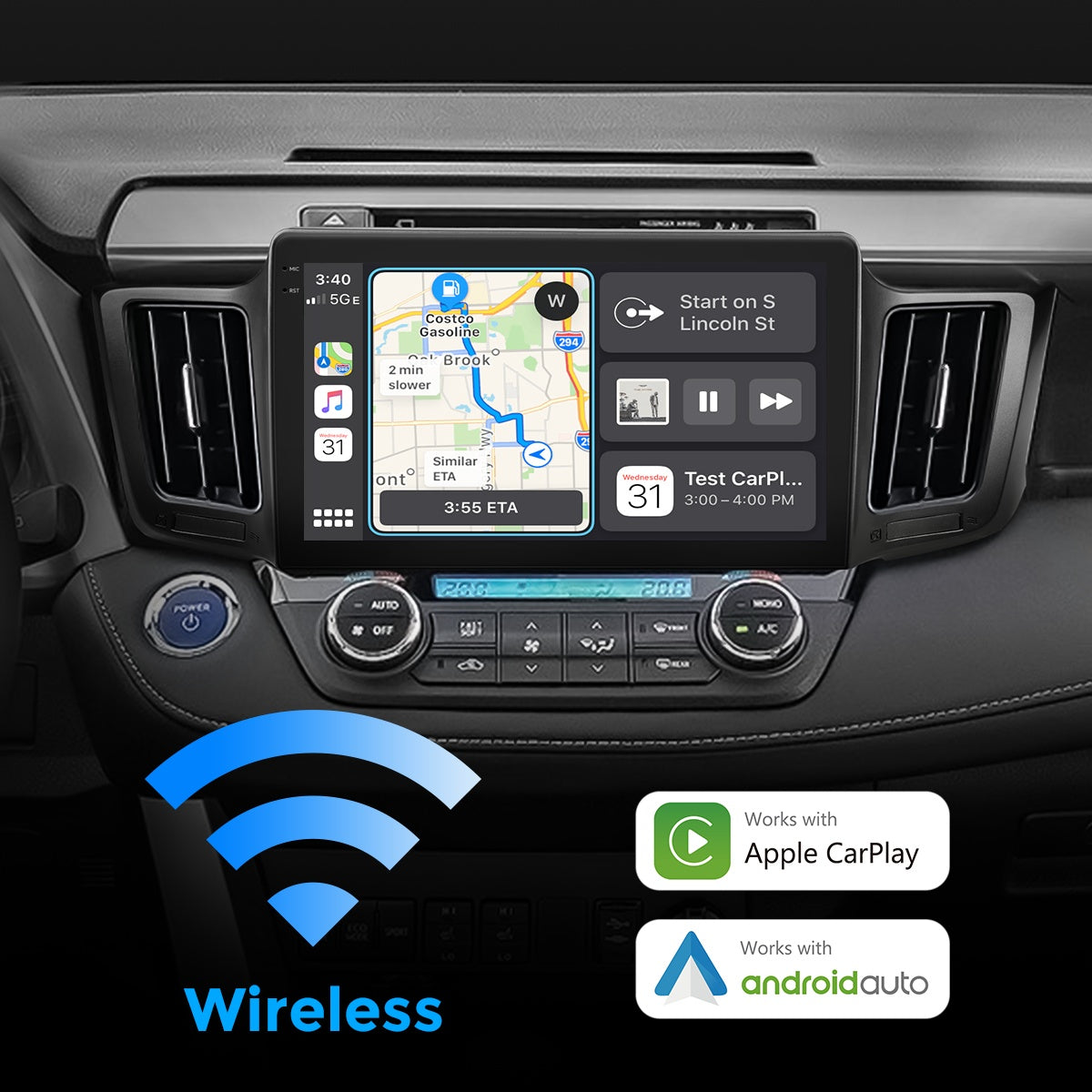 VISTA 10” Custom-Fit Car Stereo for Toyota RAV4 2013-2018