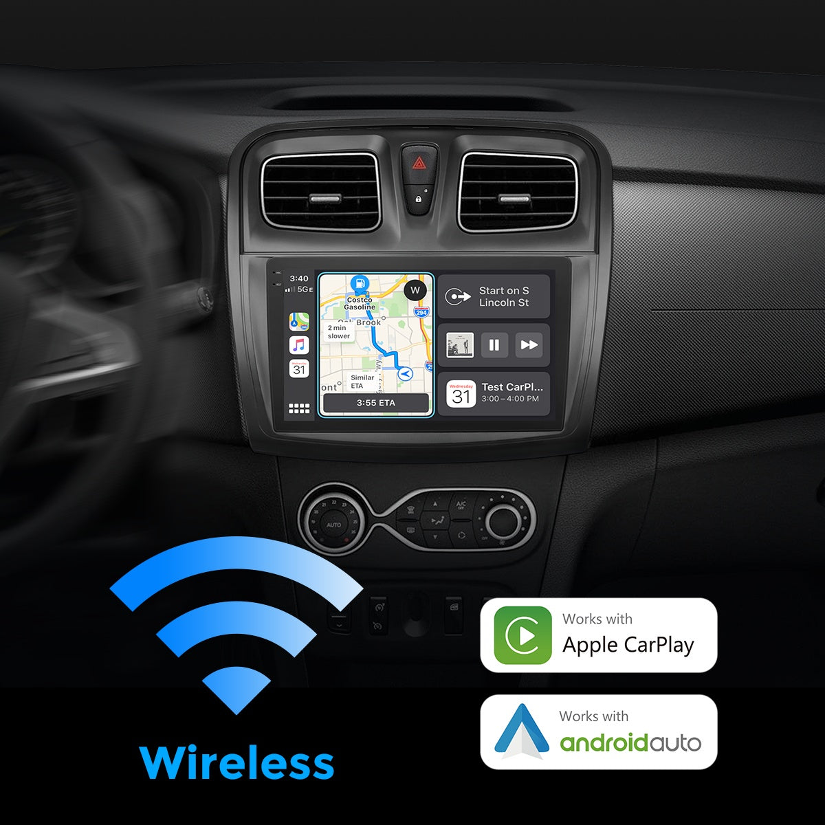 VISTA 9” Custom-Fit Car Stereo for Dacia Sandero/Logan 2012-2020(A)