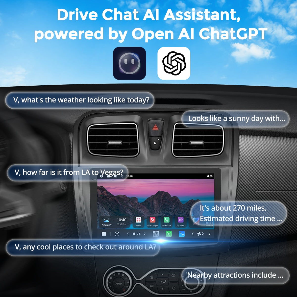 VISTA 9” Custom-Fit Car Stereo for Dacia Sandero/Logan 2012-2020(A)