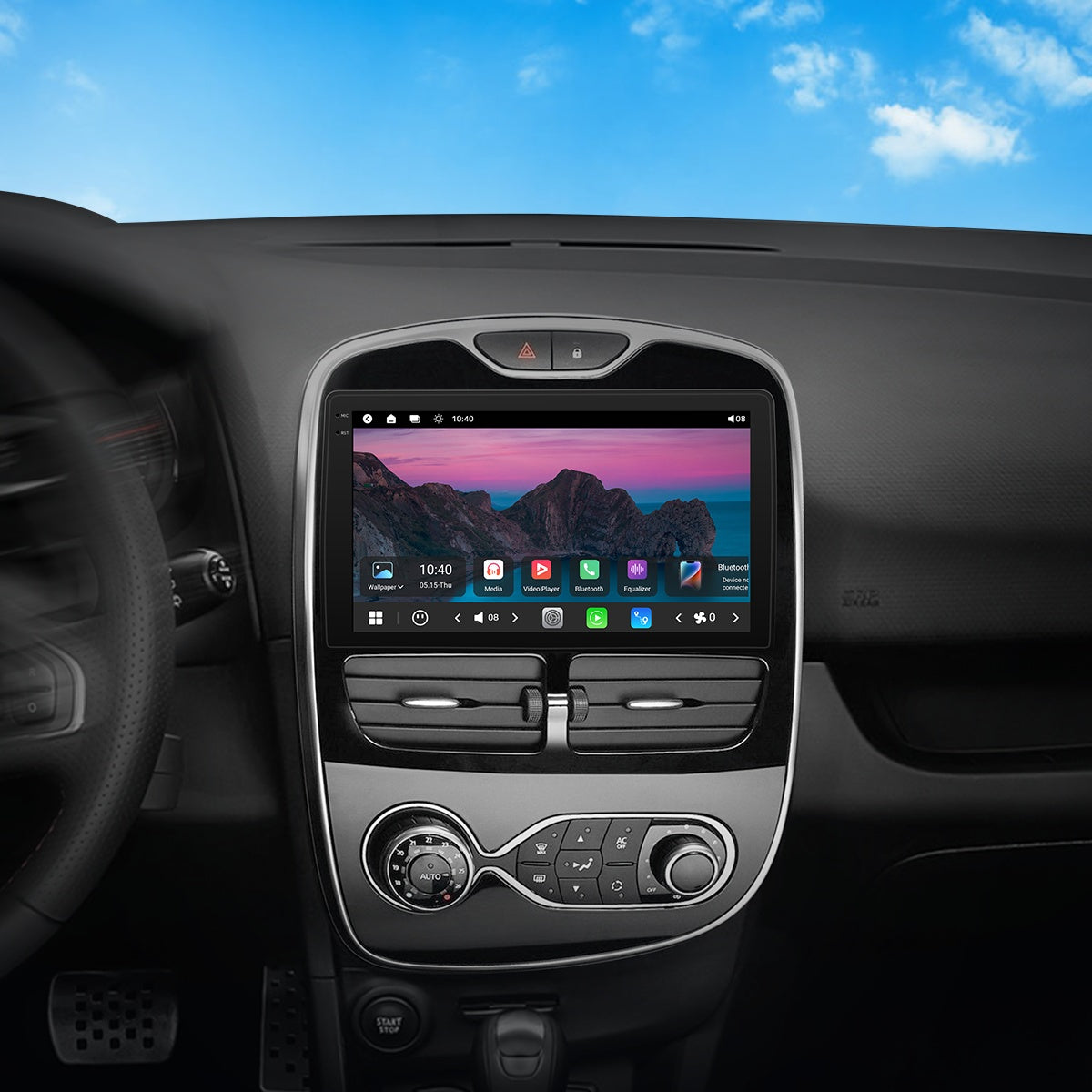 VISTA 10” Custom-Fit Car Stereo for Renault Clio Manual/Automatic AC 2012-2016