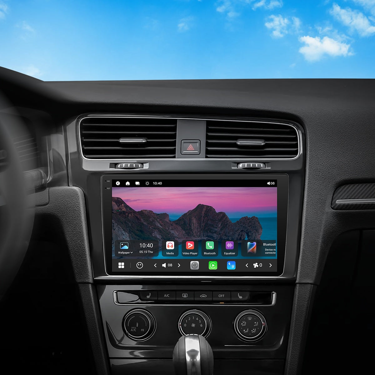 VISTA 10” Custom-Fit Car Stereo for Volkswagen Golf 7 2013-2020