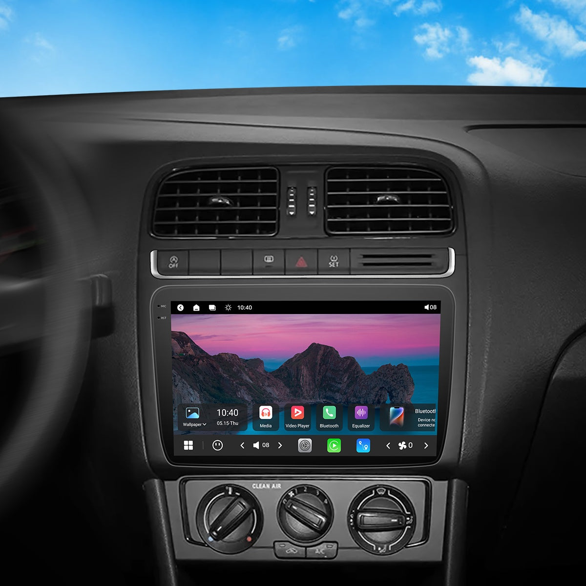 VISTA 9” Custom-Fit Car Stereo for Volkswagen Polo 2009-2018