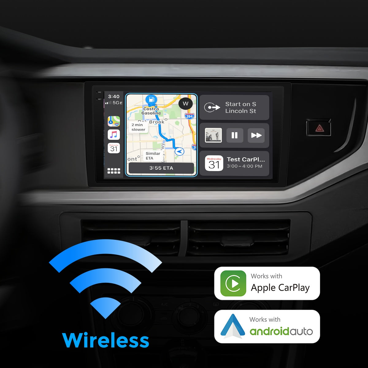 VISTA 9” Custom-Fit Car Stereo for Volkswagen Polo 2018-2023